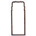 A Queen Anne style walnut wall mirror, early 19th century,