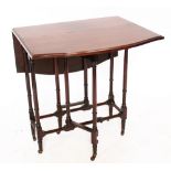 An Edwardian mahogany spider leg table, on turned legs,