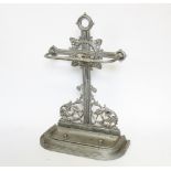 A 20th century Coalbrookdale style cast iron stick stand,