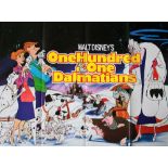 A Walt Disney One Hundred and One Dalmatians film poster, quad, printed by W. E.