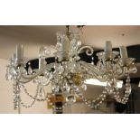A George III style eight branch chandelier,