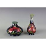 A Moorcroft Finches pattern vase, c1995, 17cm high,