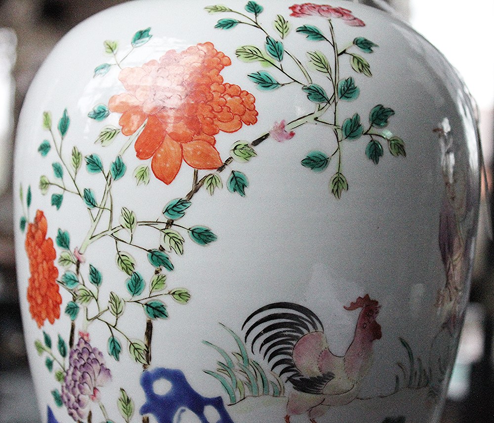 A Chinese porcelain ovoid ginger jar and cover, Qianlong seal mark, - Image 9 of 13