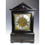 A 19th century and later triple fusee quarter chiming bracket / boardroom clock,
