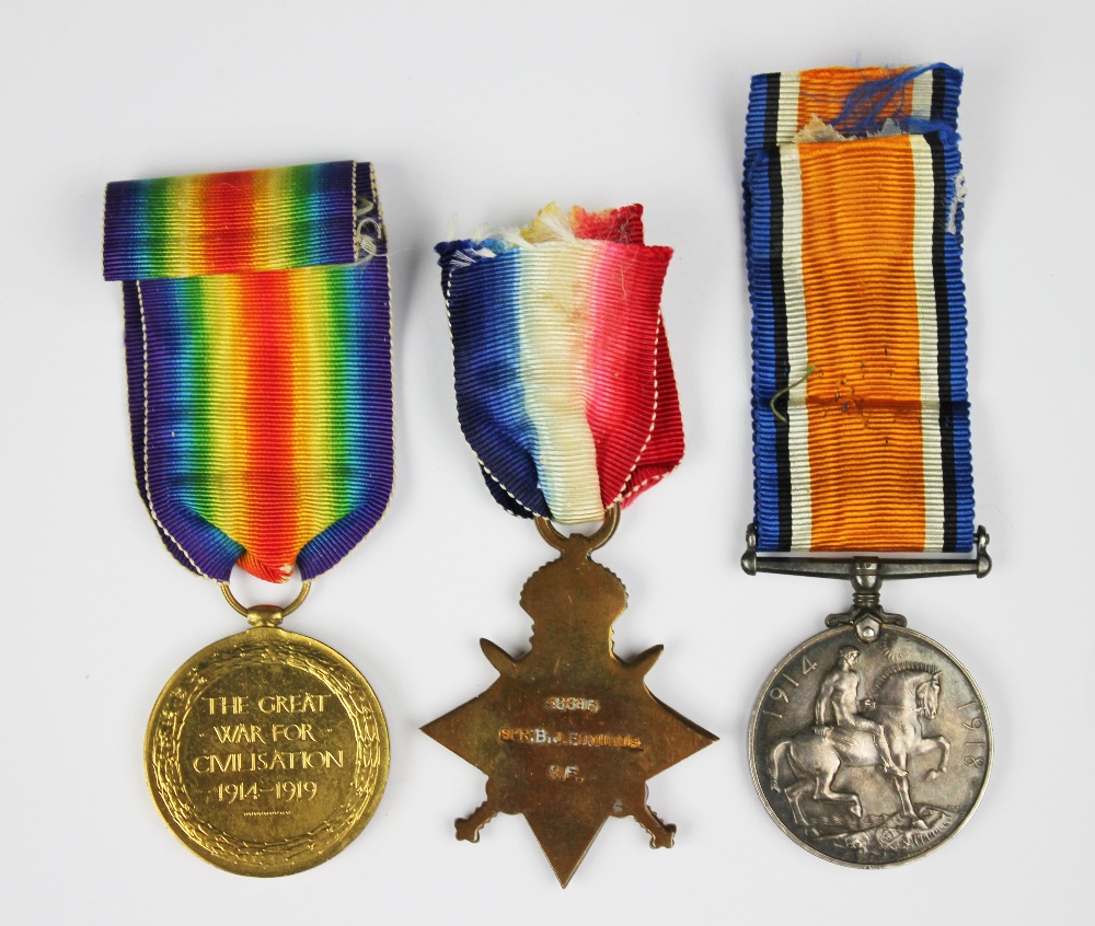 A World War I trio to 4886 Spr B. J. - Image 2 of 7