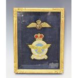 A Royal Flying Corps (RFC) embroidered badge,