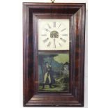 A 19th century American mahogany wall clock,