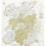 A New Map of the County of Salop, Early 19th century engraving with hand colouring, Printed by C.