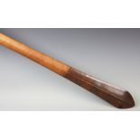 A Polynesian Solomon Islands carved hard wood war club, of a type often used on the Lau Islands,