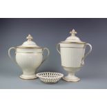A selection of Wedgwood comprising; a large campana urn and cover, 27cm high,