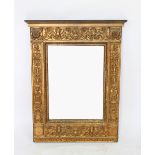 A 19th century continental gilt wood and gesso pier mirror,