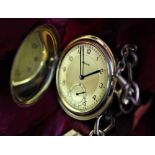 A 14K gold gentlemans Alpina full hunter pocket watch,