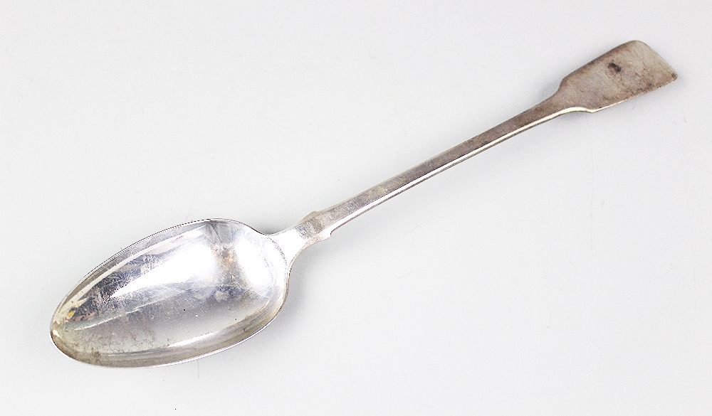 A William IV filled pattern silver basting spoon, makers initials William Eaton, London 1830,