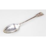 A William IV filled pattern silver basting spoon, makers initials William Eaton, London 1830,