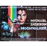 An original Michael Jackson Moonwalker film poster, quad,
