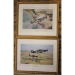 Four signed Royal Air Force related Robert Taylor prints,