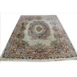 A large Chinese wool carpet,