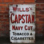 A large vintage vitreous enamel Wills's advertising sign,
