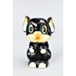 A Potter and Moore London & Mitcham OoLoo black cat scent bottle, Reg No.748794, with screw top, 7.