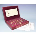 A limited edition Empire Collection silver gilt stamp set of twenty five,