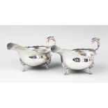 A pair of late Victorian silver sauce boats, Thomas Haynes, Birmingham 1898,