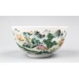 A Chinese Republic style famille verte porcelain bowl,