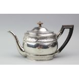 A George III silver tea pot Robert Hennell I and David Hennell II, London 1799,