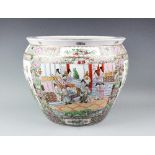 A large Chinese fish bowl, Guangxu six character,