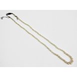 A single strand graduated untested pearl necklace,