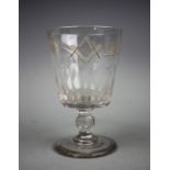 A 19th century Masonic glass rummer,