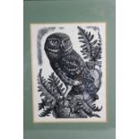 Charles Frederick Tunnicliffe, OBE, RA (1901 - 1979) Two woodblock prints, Cockerel and Barn Owl,