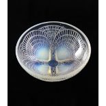 A Rene Lalique Coquilles opalescent glass bowl, signed 'R. Lalique France N.