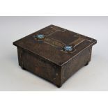 An Art & Crafts Liberty style planished copper box and cover,