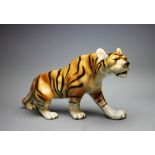 A Royal Dux model of a tiger, model number 312, printed and applied mark,