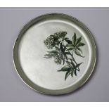 A Danish silver and enamelled dish, A Michelsen, Copenhagen,