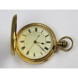 An 18ct gold full hunter pocket watch,