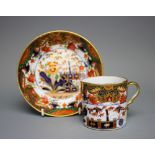 An early 19th century Spode imari coffee can and saucer, circa 1810, pattern No.