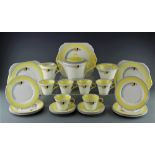 An Art Deco Shelley tea service, Reg No.