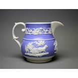 A Staffordshire bone china lavender jug, probably New Hall, circa 1820-30,