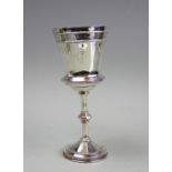 Military Interest: An Elkington & Co silver chalice, Birmingham 1881,