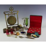 A selection of silver items to include a posy vase, T H Hazlewood & Co, Birmingham 1910, 13.