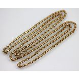 A 9ct yellow gold Belcher link chain, gross weight 18.