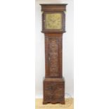 A Victorian carved oak 30 hour longcase clock,