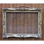 A 19th century gilt wood and gesso picture frame,