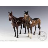 A Beswick Horse 'Mill Reef', model number 2422, designed by Albert Hallam, Mahogany bay, 23cm high,