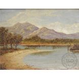 A selection of prints and oils, to include; An oil of a Mountainous landscape within gilt frame,