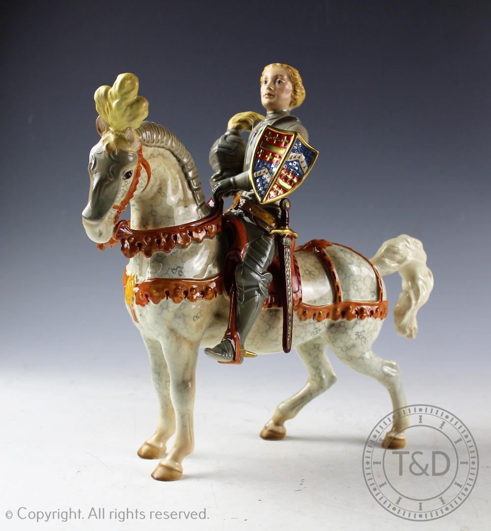 A Beswick Knight in Armour (The Earl of Warwick), model number 1145, designed by Arthur Gredington,