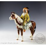 A Beswick mounted Indian, designed by Mr.