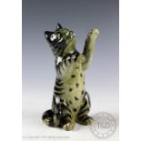 A Beswick Persian Cat - on hind legs, model number 1883, in grey swiss roll gloss,