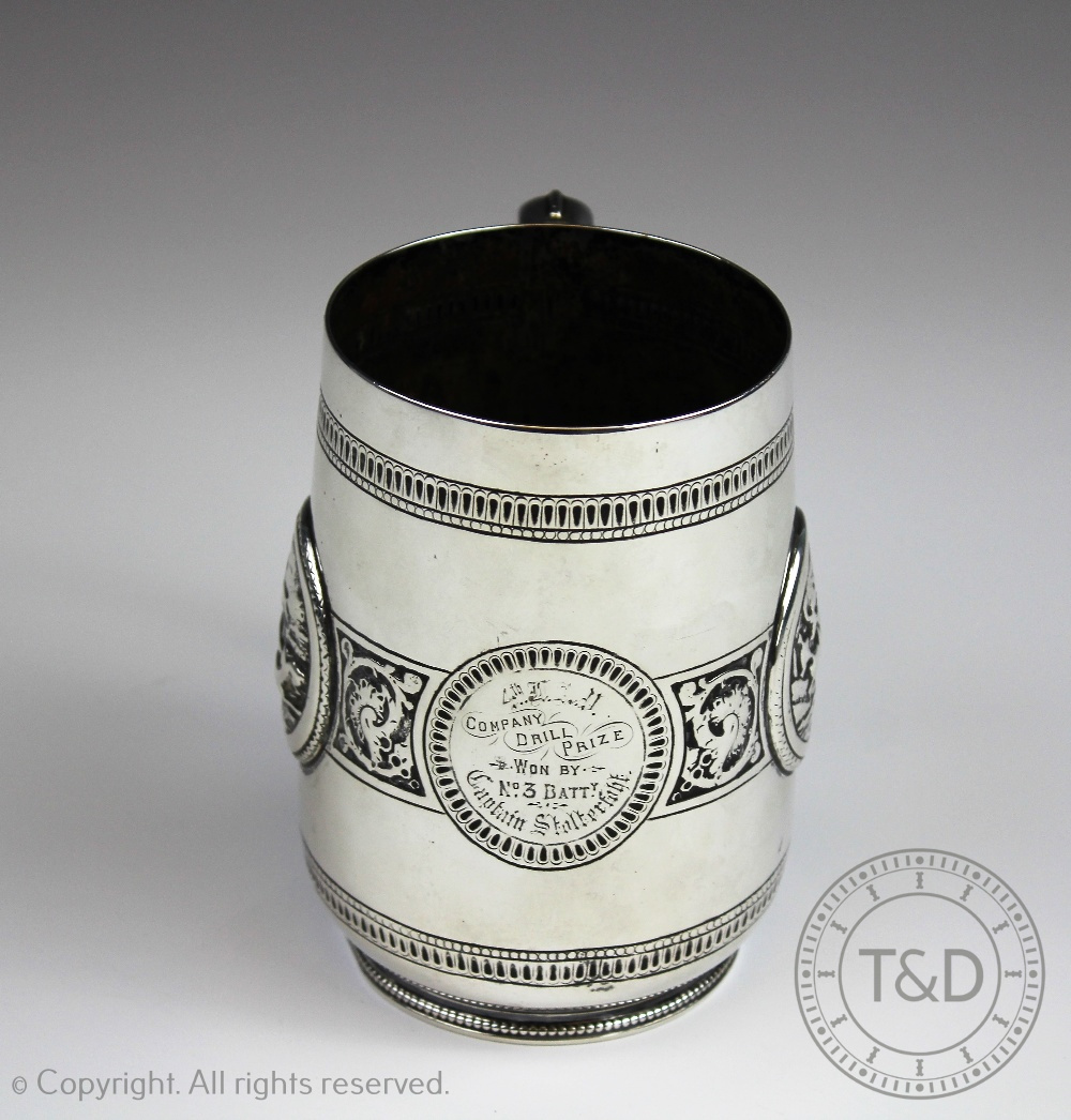 Military Interest: A commemorative silver mug, Martin, Hall & Co (Richard Martin & Ebenezer Hall), - Image 2 of 3